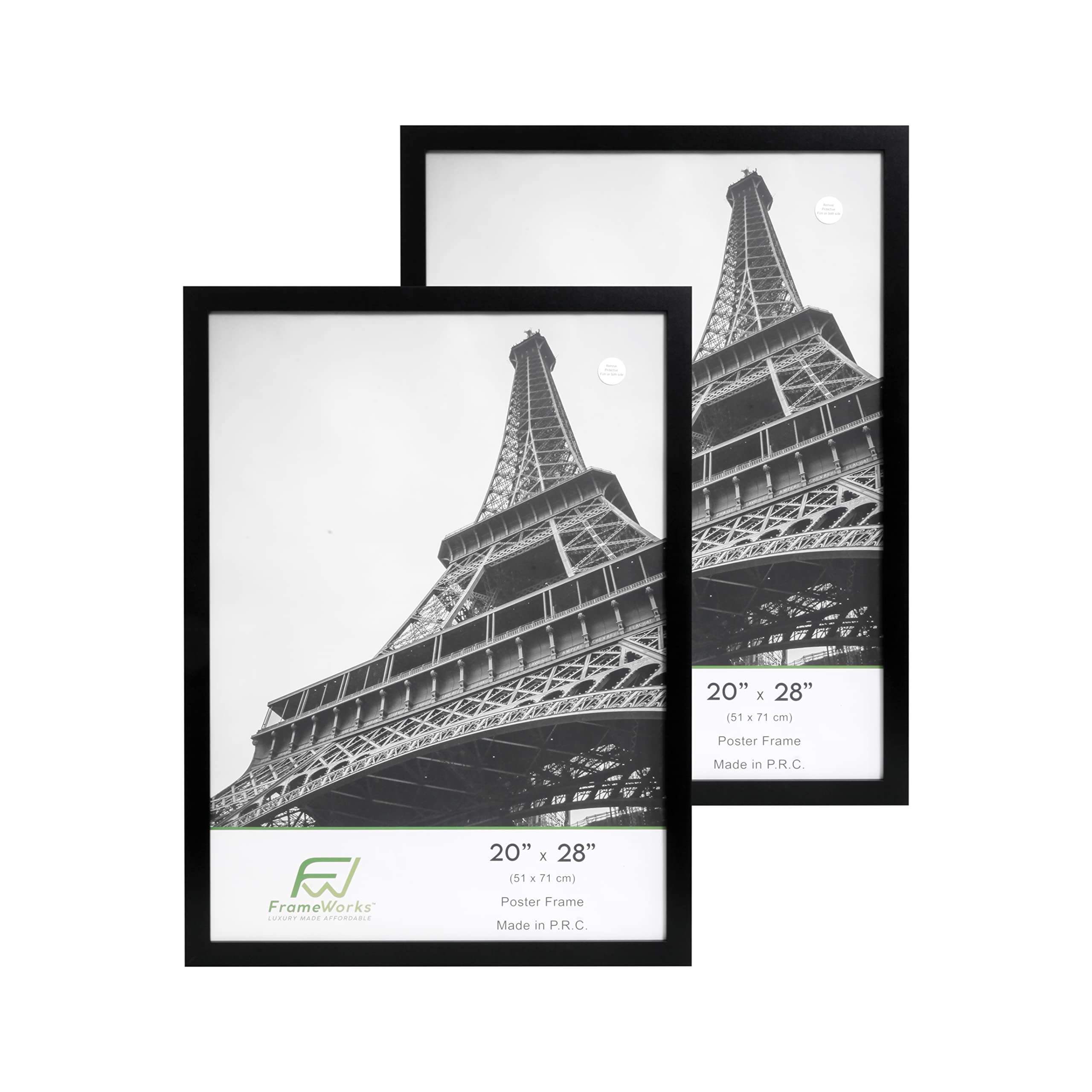 FrameWorks 20    x 28    2-Pack Black Back-Loading Wooden Poster Frame with Classic Edges