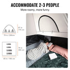 Vevor Truck Bed Tent, 6.4'-6.7' Pickup Truck Tent With Rain Layer And Carry Bag, Waterproof Pu 2000Mm Double Layer Truck Tent, A