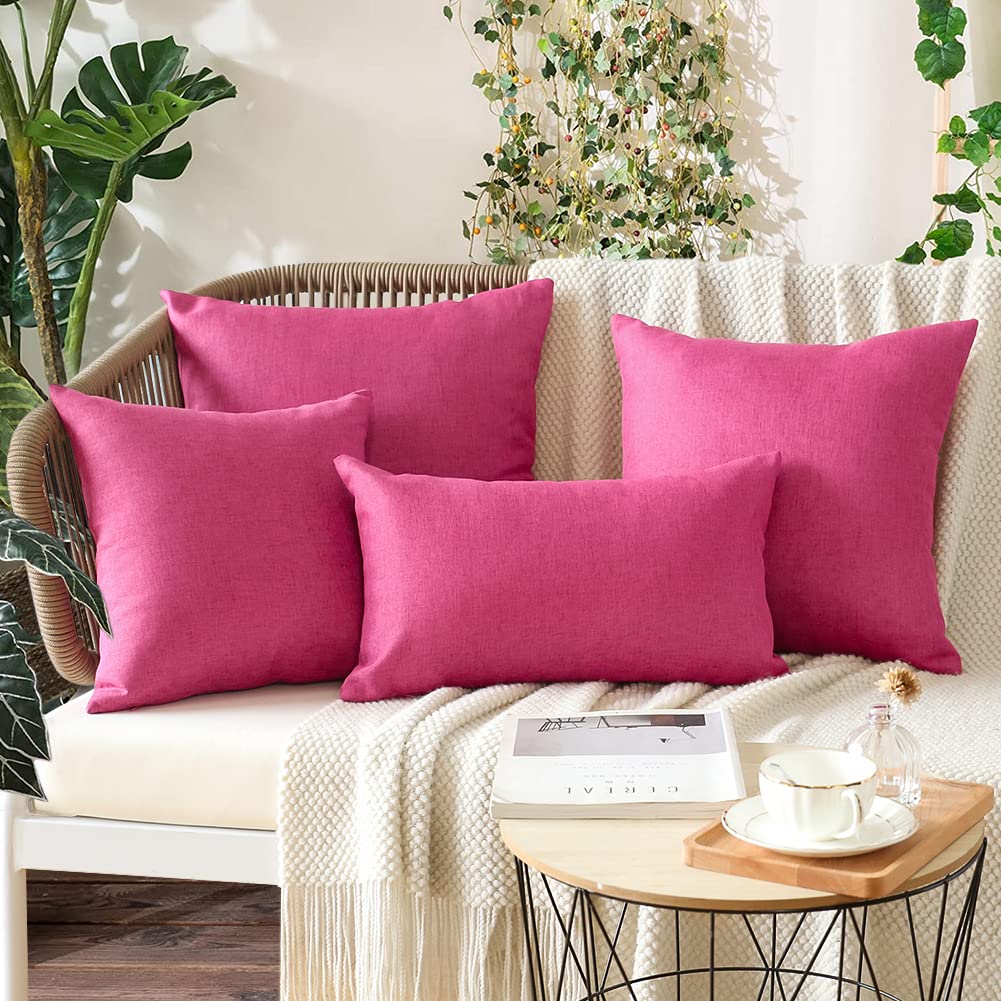 Otostar Pack Of 2 Outdoor Waterproof Decorative Pillow Covers 12X20 Inch Garden Throw Pillow Covers Outdoor Pillowcase Cushion C