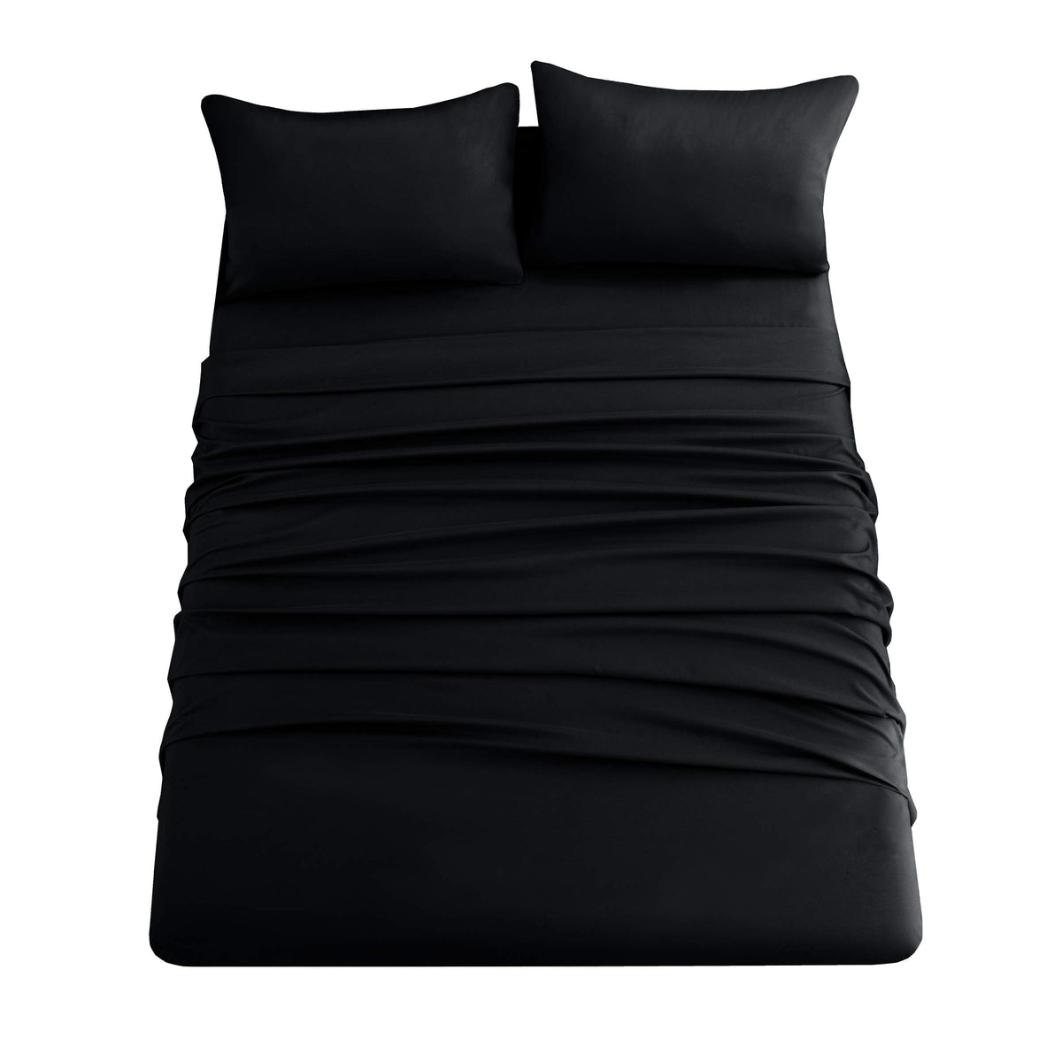 Ghooss Full Size Sheets 4 Pieces Bed Sheet,100% Super Soft Brushed Microfiber 1800 Luxury Bedding,Deep Pocket,Wrinkle Free Fade