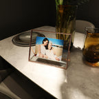 Ahago Rose Gold Floating Frame (8X10   , Horizontal), For Picture 7X9, 6X8, 5X7, Tabletop Shelf Photo Frame, Home Or Office Deco