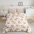 Kids Kawaii Corgi Comforter Set Toddler Cute Dog All Season Down Comforter Boys Girls Cartoon Puppy Dog Bedding Set Lovely Anima