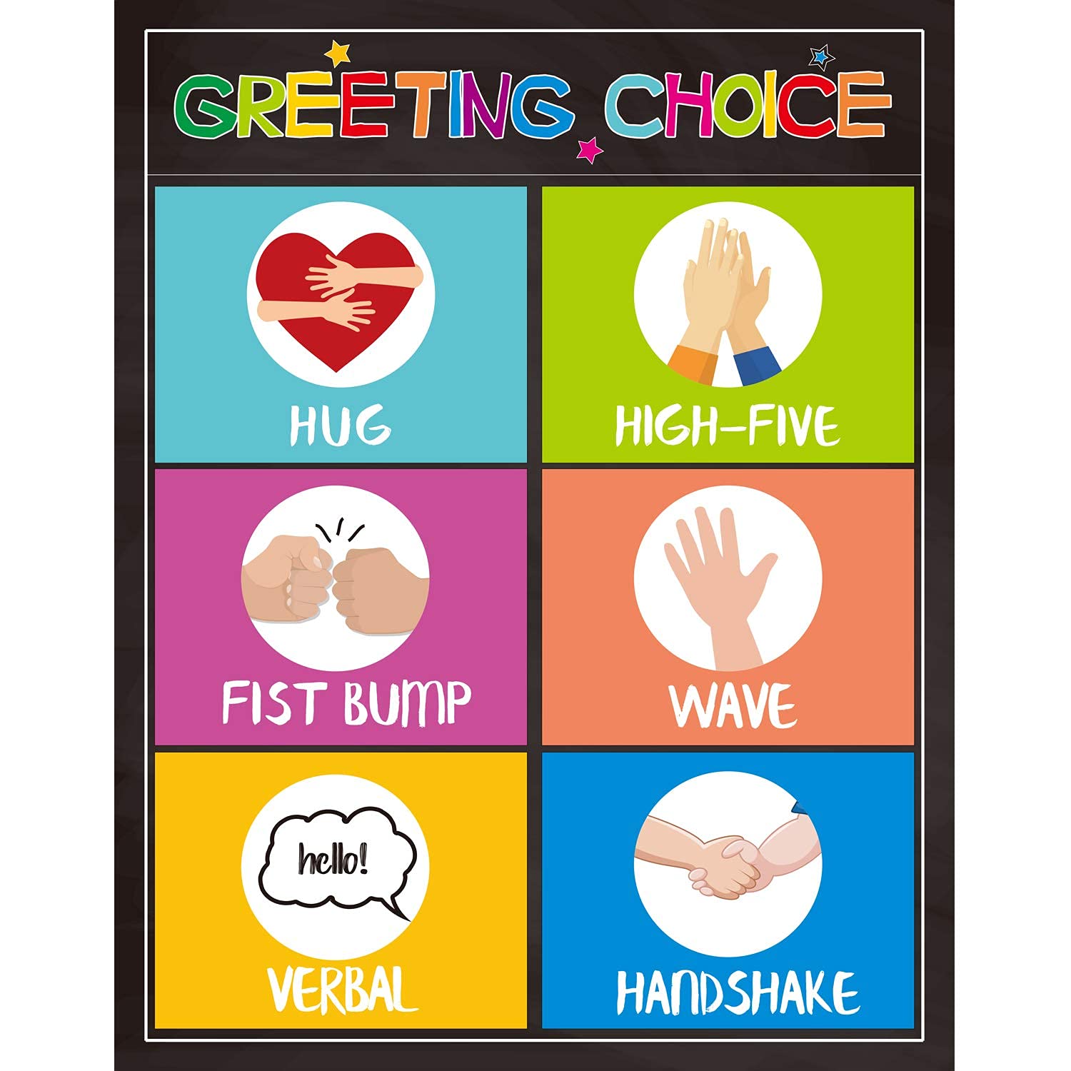 Greeting Choice Classroom Rules Poster Back To School Classroom Decorations 11 X 14 For Preschool Middle High School Classroom D