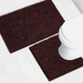 AINAHYVA Bathroom Rugs Chenille Bath mat 2 Piece Set, Super Absorbent, Strong PVC Non Slip Backing, Bath mats for Bathroom, Plus