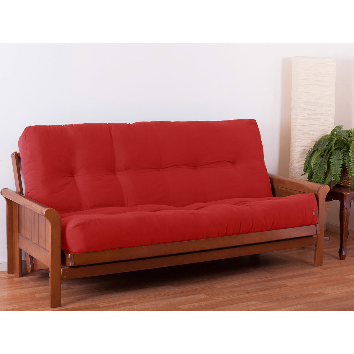 Blazing Needles Renewal 10&quot; Twill Futon Mattress, Full, Red