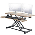 VIVO 36 inch Desk Converter, K Series, Height Adjustable Sit to Stand Riser, Dual Monitor and Laptop Workstation with Wide Keybo