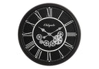 Monarch Specialties I 9032 Clocks, 30' Round, Gear Mechanism, Large Oversized, Wall Clock, Black, Transitional
