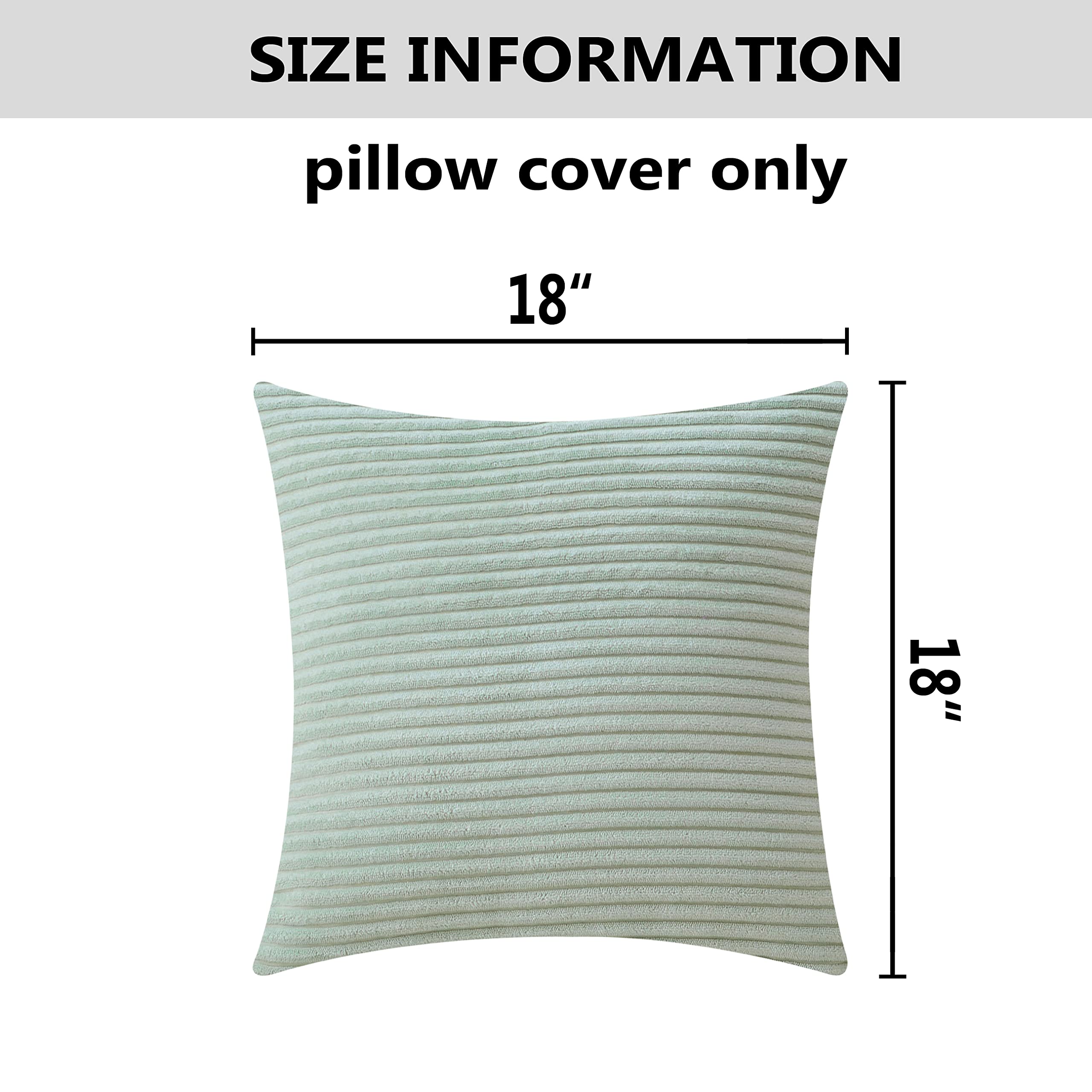 Home Brilliant Decorative Pillow Covers For Couch Sage Green Throw Pillow Covers Summer 45X45 Set Of 2 18 X 18 Pillow Cover Sofa