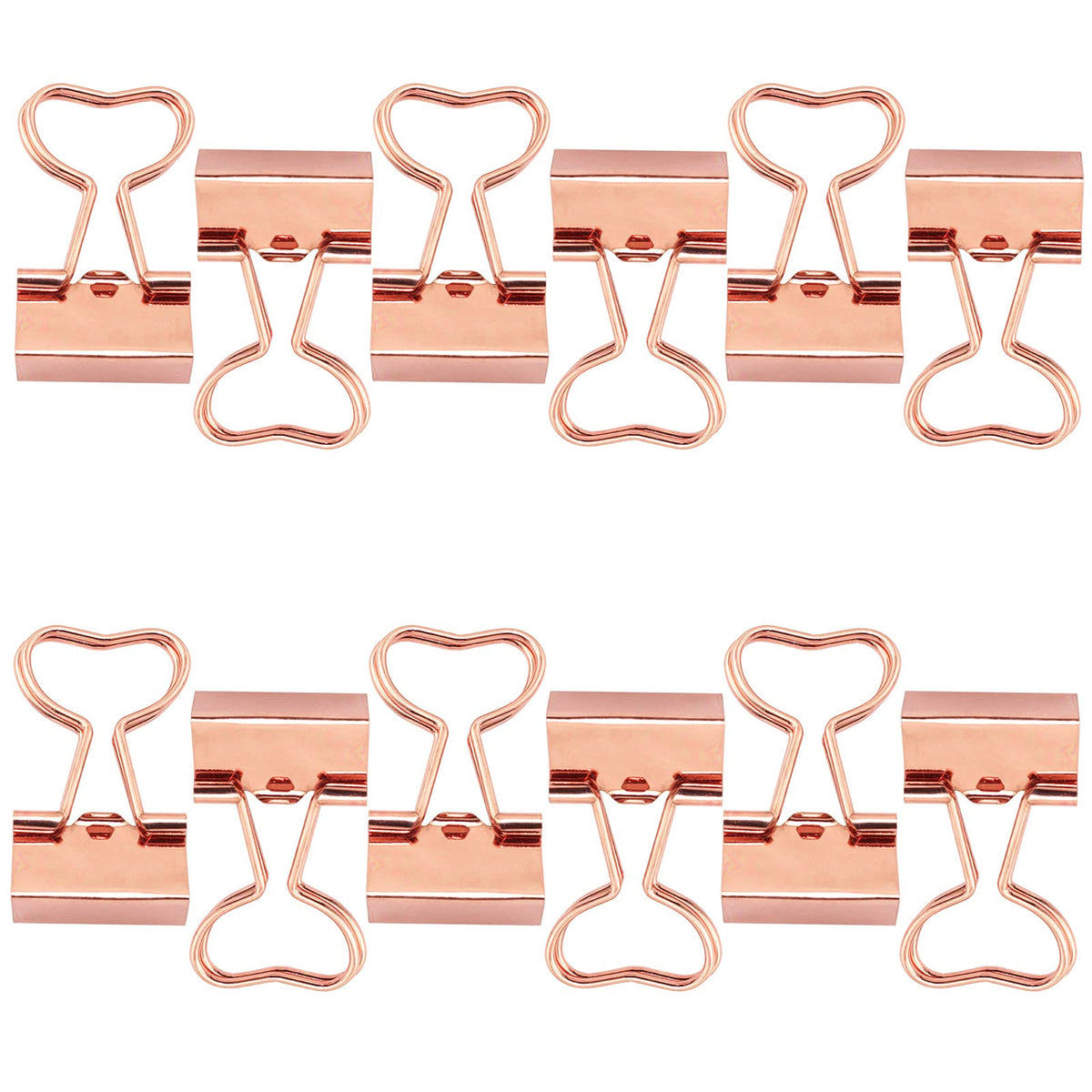 Lind Kitchen 12Pcs 20Mm Binder Clips Metal Paper Clamp Clips Decorative For Notes Letter Home School Office Supplies, Heart Shap
