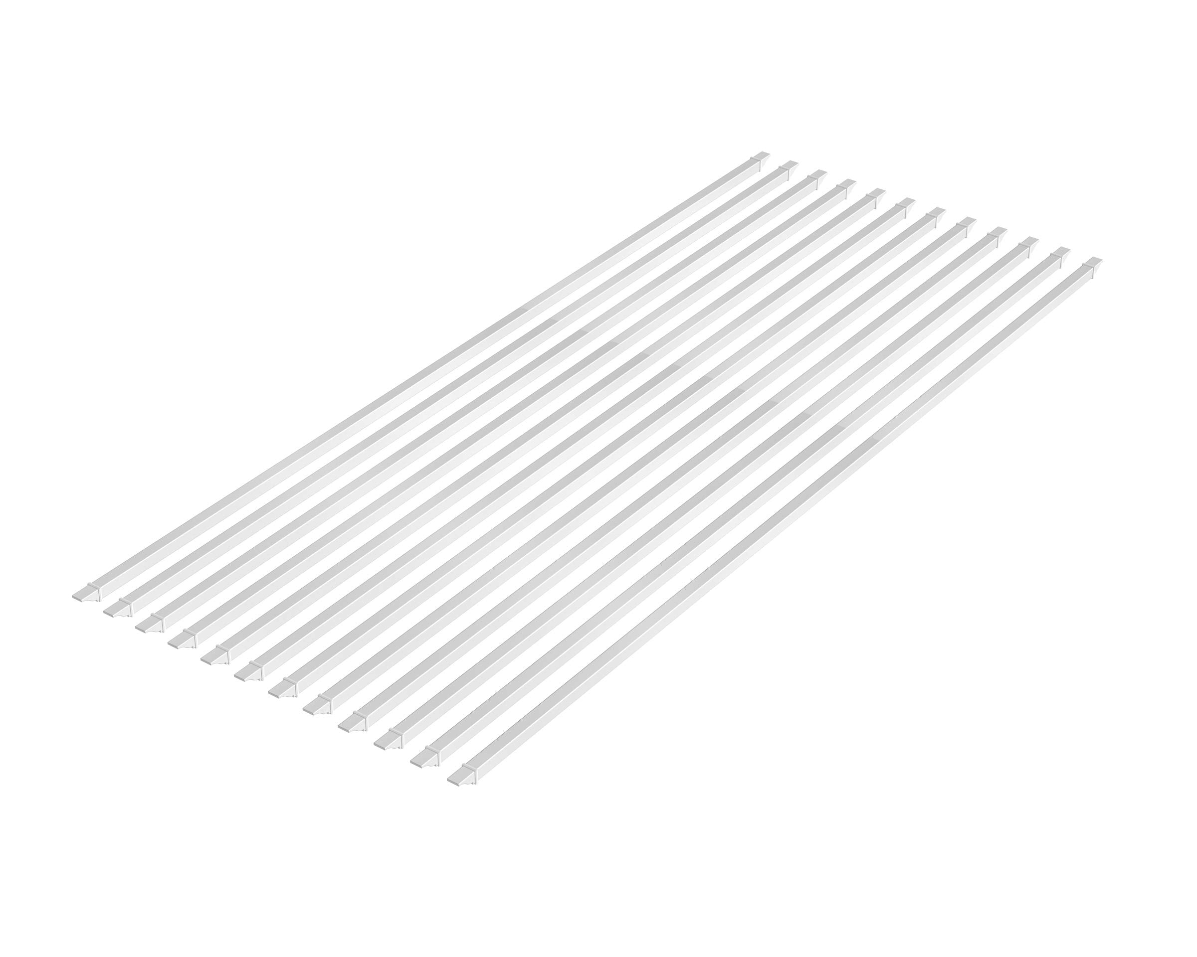 Vita VA42024 White (12) 1.5 sq x 133.25 Vinyl Shade Kit for 10x10 Pergola VA42024-1, 10 by 10
