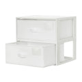 Vtopmart 2 Pack Closet Drawer Organizer, Stackable Fabric Drawers, White