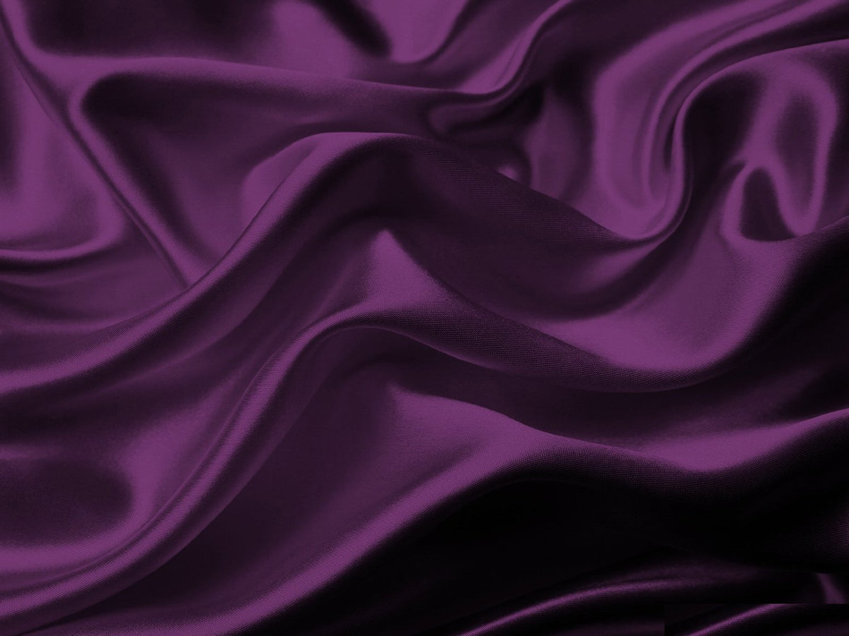 Mk Collection Twin Soft Silky Satin Solid Purple Deep Pocket Sheet Set New