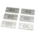 Staymax Stainless Steel Rectangle Numbered Tags With Two Holes (101-200)