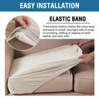 H.Versailtex Velvet Stretch Couch Cushion Cover Plush Cushion Slipcover For Chair Loveseat Sofa Cushion Furniture Protector Seat