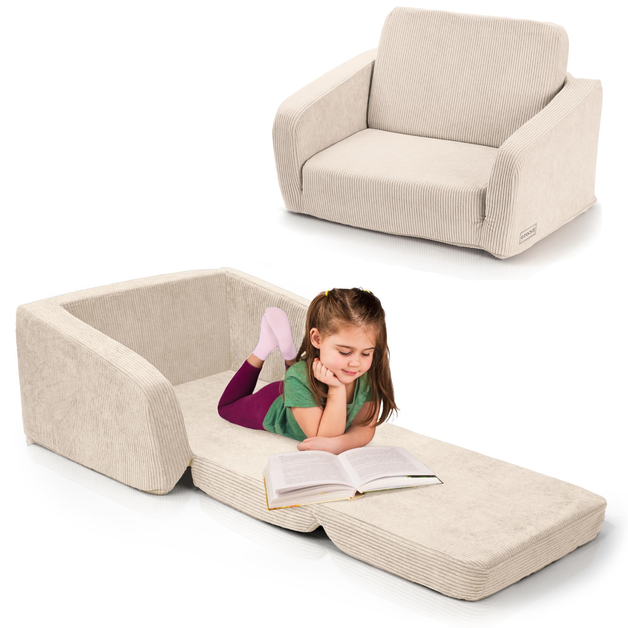 Zicoto Sturdy Toddler Chair And Couch - The Perfect Kids Sofa For Girls And Boys - Ideal Fold Out Sofa Chairs To Give Your Kids A Safe And Fun Place To Sit
