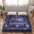 Navy Space Adventure Japanese Floor Futon Mattress, Thicken Tatami Mat Sleeping Pad Foldable Bed Roll Up Mattress Floor Lounger Bed Couches And Sofas For Kids Full Size