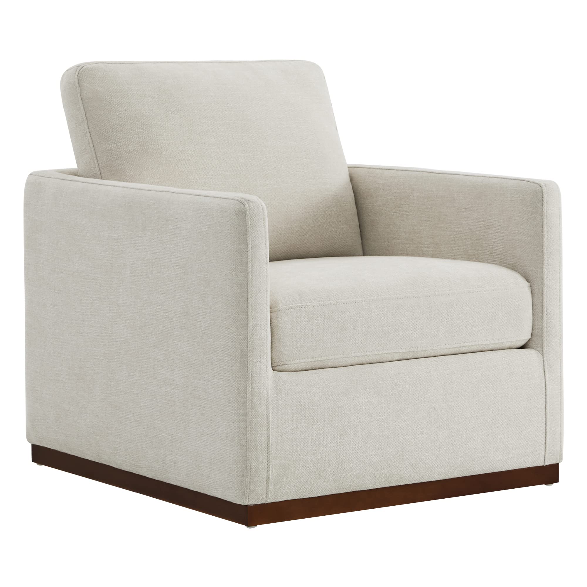 Chita Swivel Accent Chair, Fsc Certified Mid Century Modern Arm Chair For Living Room And Bedroom, Fully Assembled, Linen