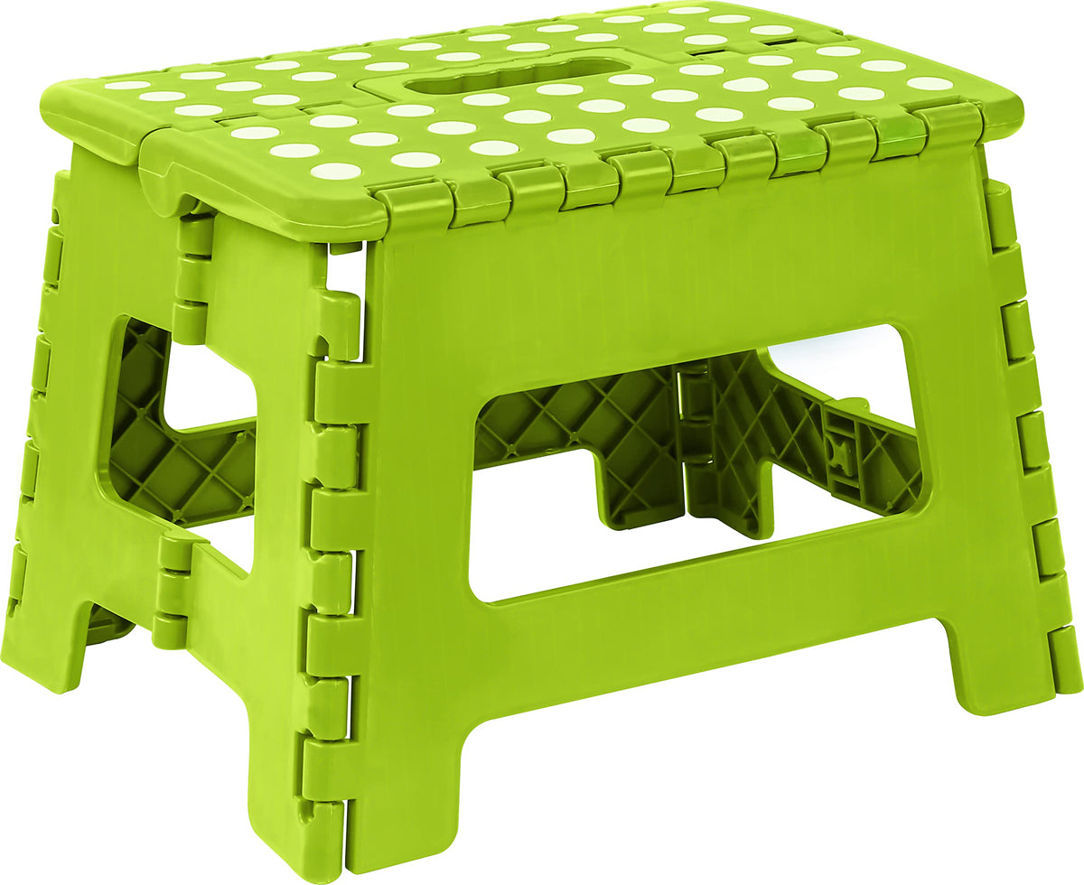Utopia Home Folding Step Stool - (Pack of 1) Foot Stool with 9 Inch Height - Holds Up to 300 lbs - Lightweight Plastic Foldable 
