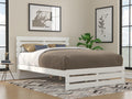 AFI, Oxford Queen Platform Bed with Matching Footboard, White