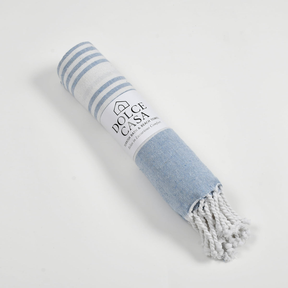 DOLCE CASA Cotton 100% Cotton Turkish Fouta Towel | Extra Large Full Size Cotton Bath Towel | Bath, Beach, Pool, Travel, Spa and