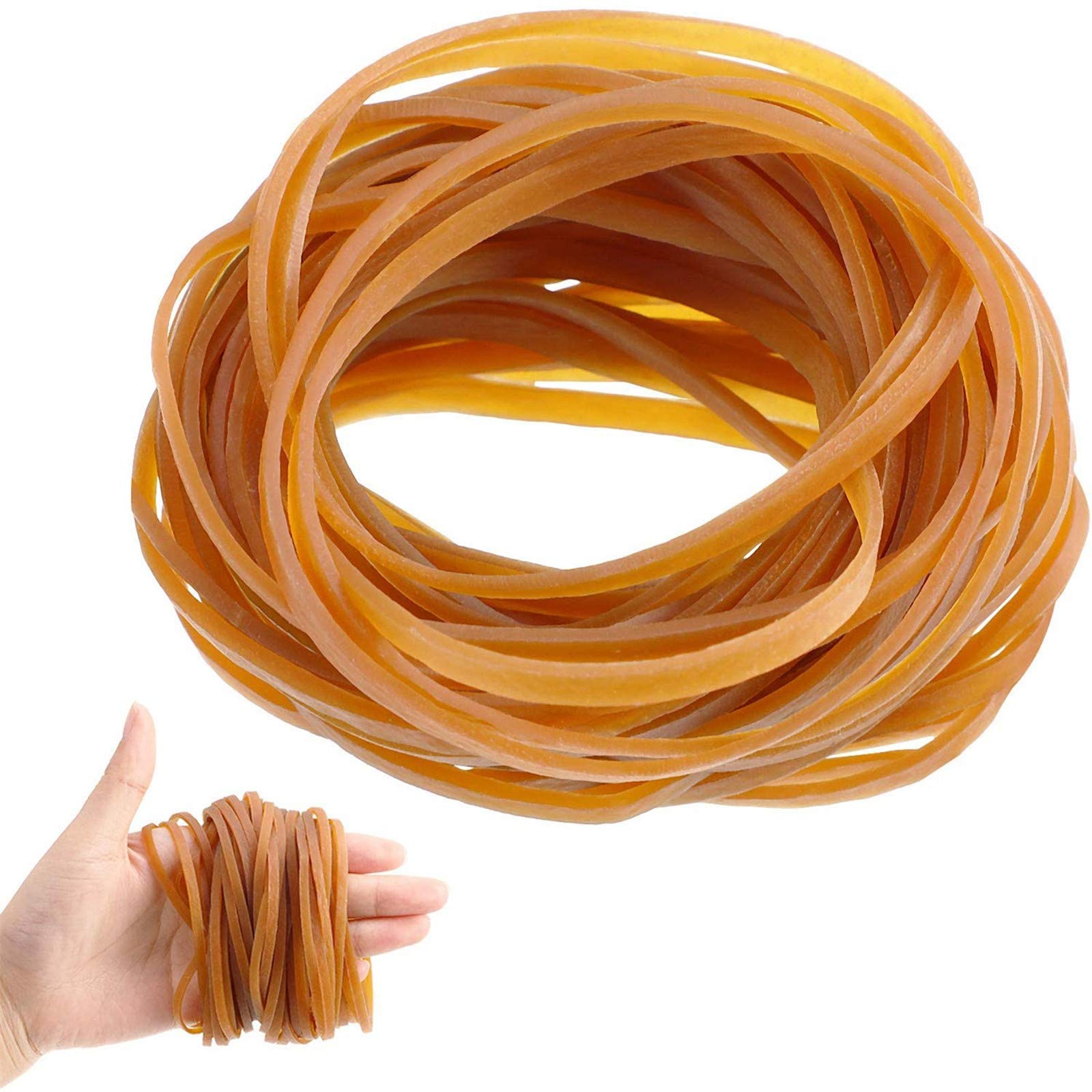 Chinco 100 Pieces Rubber Bands Elastic Trash Can Box Bands Office File Folder Strong Elastic Wrapping Rubber Bands For Office Sc