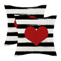 Valentines Pillow Covers 24X24 Inch Set Of 2,Red Love Heart Throw Pillows Case,Valentine'S Day Mother'S Day Anniversary Decorati