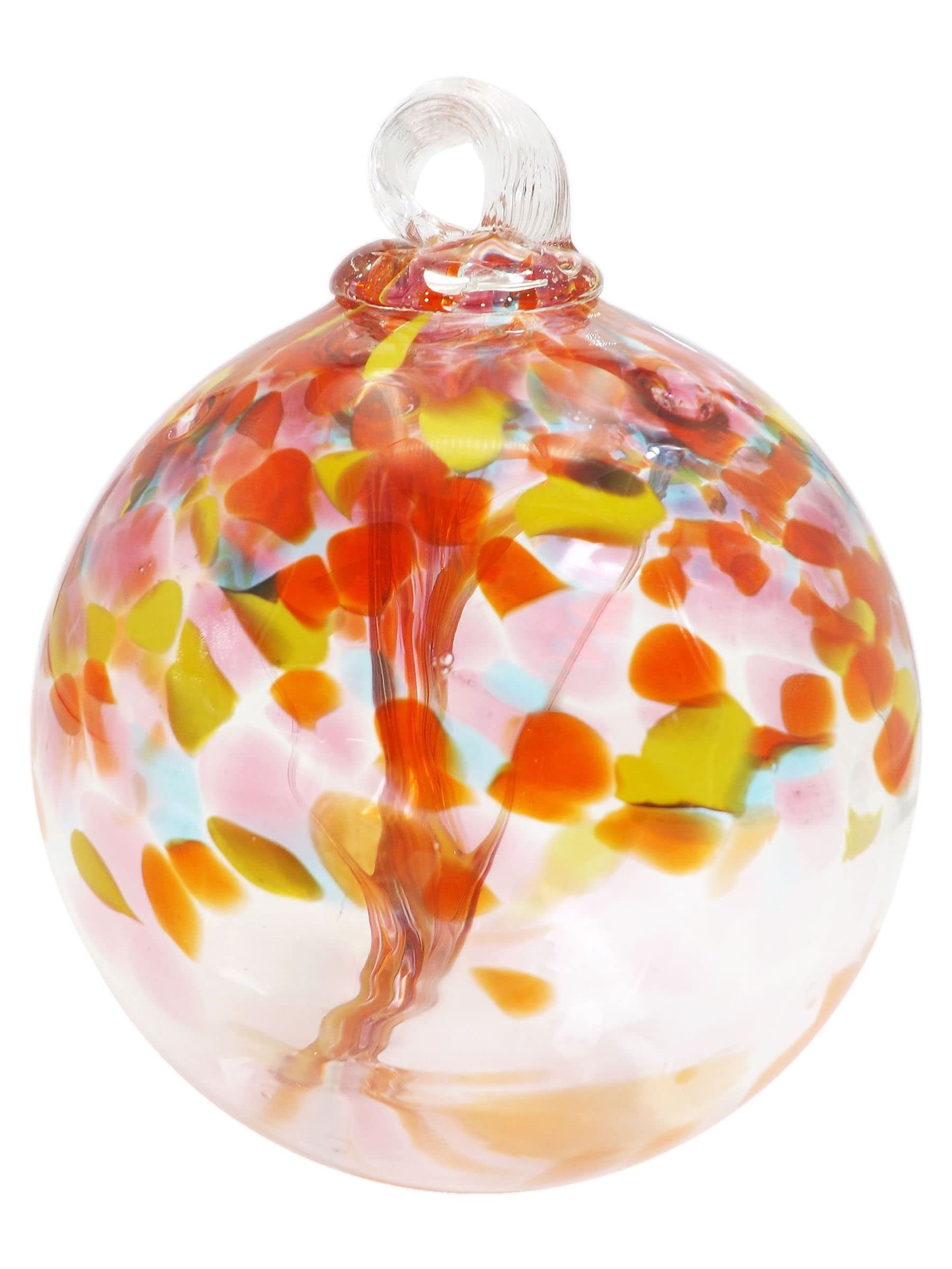 Dale Tiffany Hand Blown Glass, 6' Diameter Eden, Tree Of Life Collection, Witch Globe Hanging Garden Indoor/Outdoor Decorative