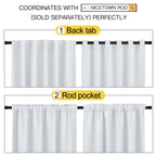 Nicetown Living Room Darkening Curtain Drapes - (Cloud Grey Color) W62 X L72, Set Of 2, Room Darkening Window Treatment Drapery Panels For Room Divider Garage Balcony Office