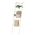 IRIS USA Clothing Rack, Blanket or Garment Ladder, Easy to Assemble, Standing Metal Sturdy Garment Rack, Small Space Storage Sol