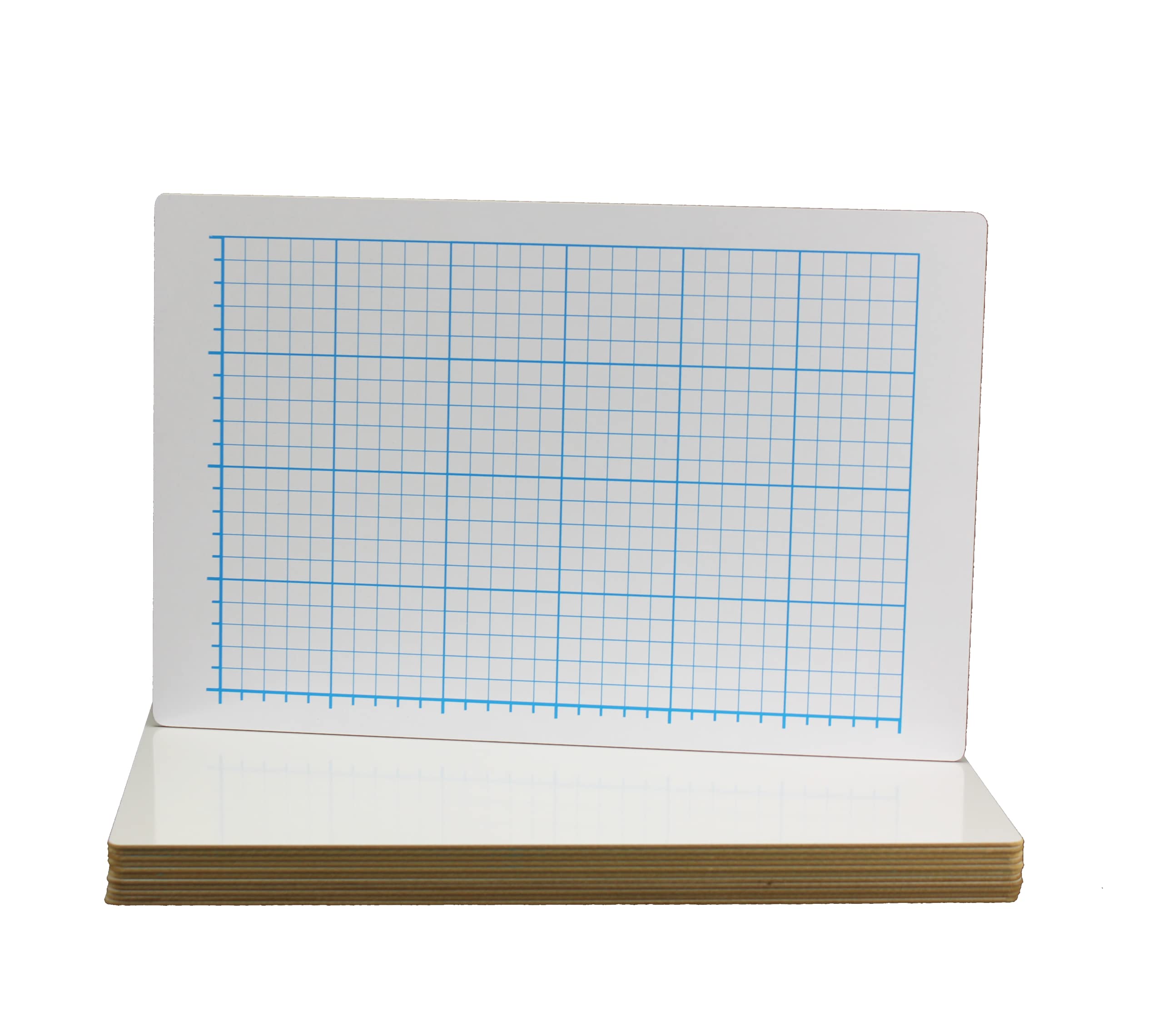 12 X 18 Two Sided Quadrant Grid Dry Erase Board - 1/2 Square Class Pack  12