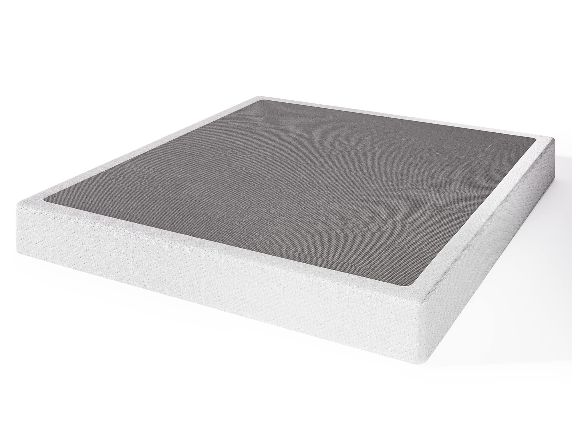 Rldvay 5 Inch Low Profile Queen-Size Box-Spring Only, Heavy Duty Metal With Fabric Cover, Easy Assembly, Non Slip, Noise Free