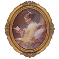SIMONS SHOP 5x7 Picture Frame Baroque Oval Frame 7 x 5 Wedding Picture Frames Fit Picture 5 by 7 in Gold for Wall and Tabletop 