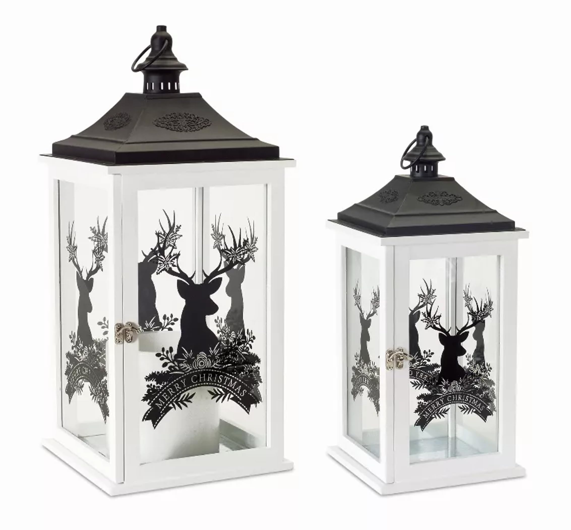 Merry Christmas Lantern (Set Of 2)