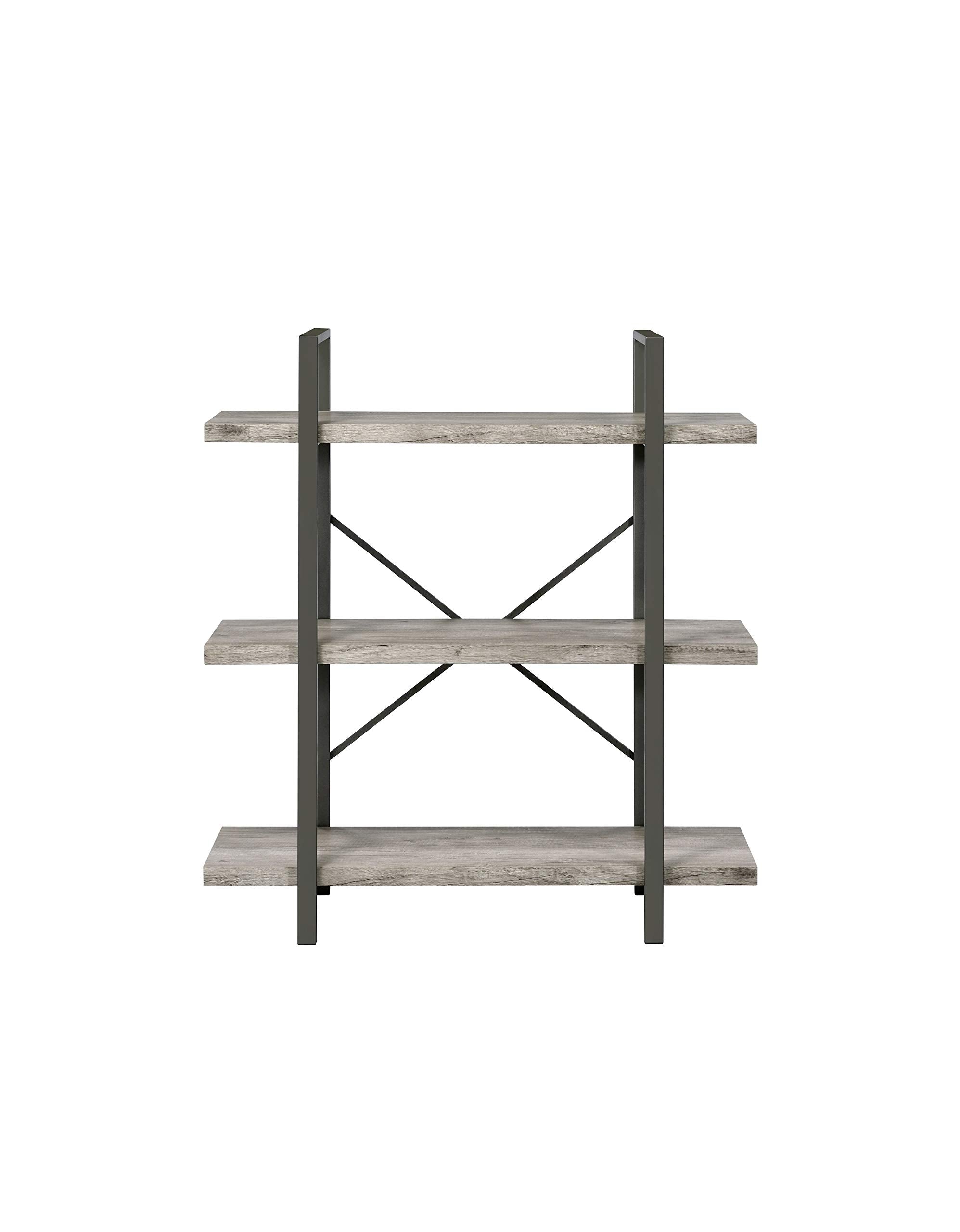 Coaster Furniture Bookcase Grey Driftwood and Gunmetal 805815