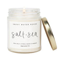 Sweet Water Decor Salt and Sea Candle - Sea Salt, Citrus, Amber, Musk, Beach Scented Soy Candles for Home - Coastal Decor for Be