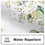 Ruelvth Stall Shower Curtain, Watercolor Green And Gold Eucalyptus Small Shower Curtain Set Waterproof Fabric Spring Bathroom De