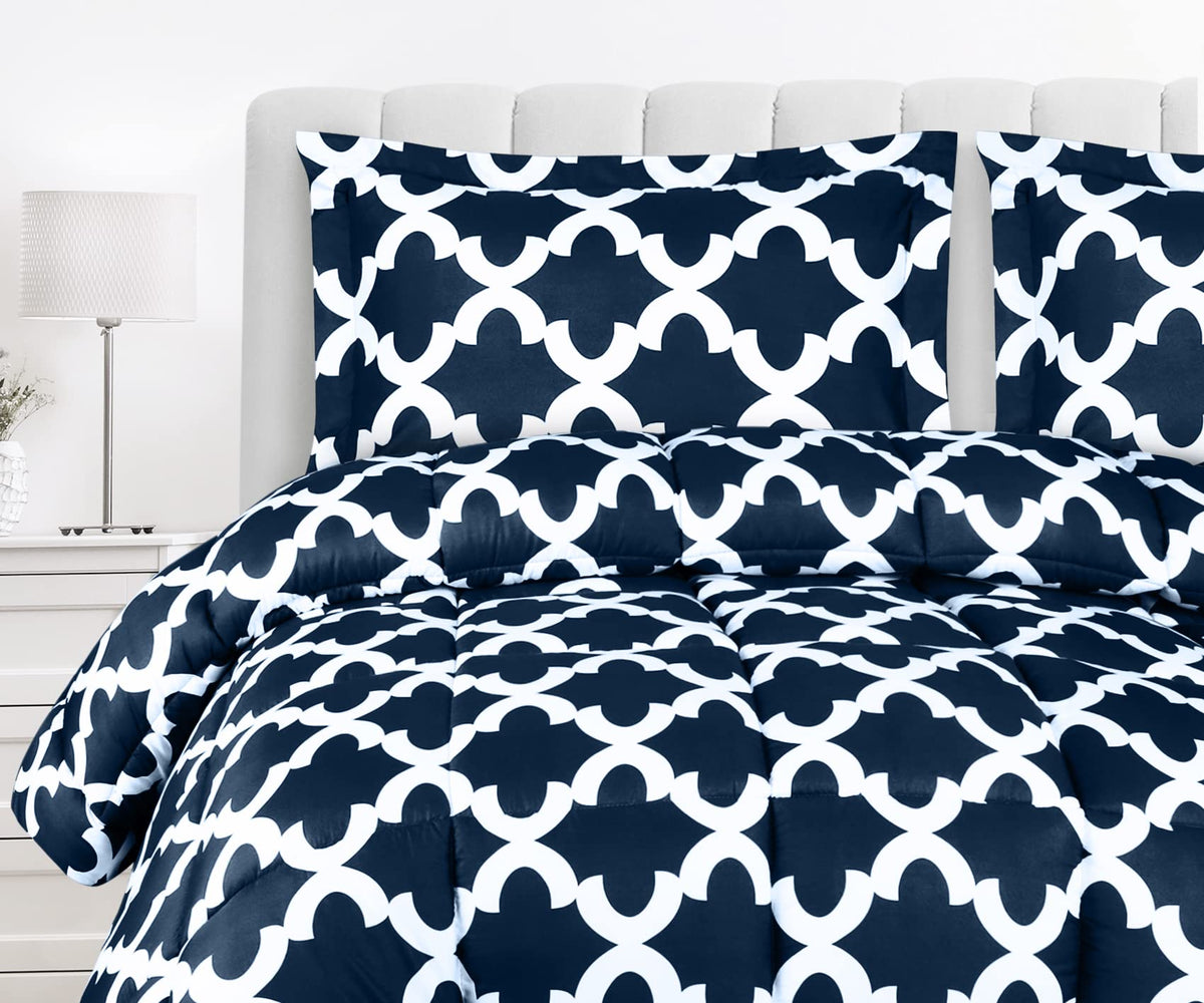 Utopia Bedding King Comforter Set (Navy) With 2 Pillow Shams - Bedding Comforter Sets - Down Alternative Comforter - Soft And Co