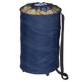 Household Essentials Rolling Pop Up Hamper, Drawstring Closure with Shoulder Strap and Removable Wheels, Blue