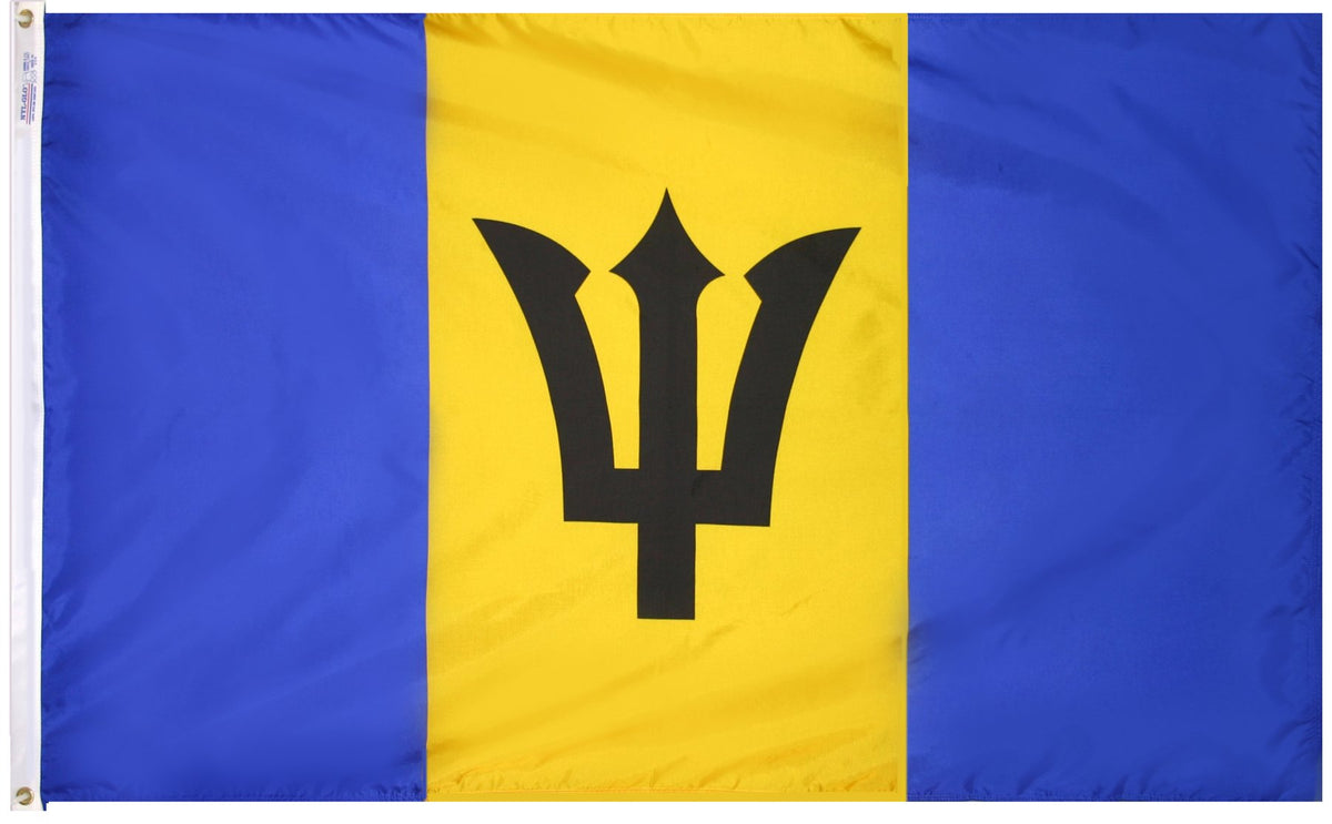 Annin Flagmakers Model 190538 Barbados Flag Usa-Made To Official United Nations Design Specifications, 3 X 5 Feet, Multicolor