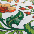 Colorbird Outdoor 60 Inch Round Tablecloth With Umbrella Hole And Zipper,Waterproof Patio Table Cloth,Red Flower Spring/Summer Table Covers For Backyard Circular Table/Party/Picnic