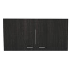 Salento Wall Double Door Cabinet With Two Shelves, 19&Quot; H, Carbon Espresso/White, Kitchen