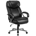 Flash Furniture Hercules Series Big & Tall 500 Lb. Rated Black Leathersoft Executive Swivel Ergonomic Office Chair With Extra Wide Seat