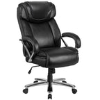 Flash Furniture Hercules Series Big & Tall 500 Lb. Rated Black Leathersoft Executive Swivel Ergonomic Office Chair With Extra Wide Seat