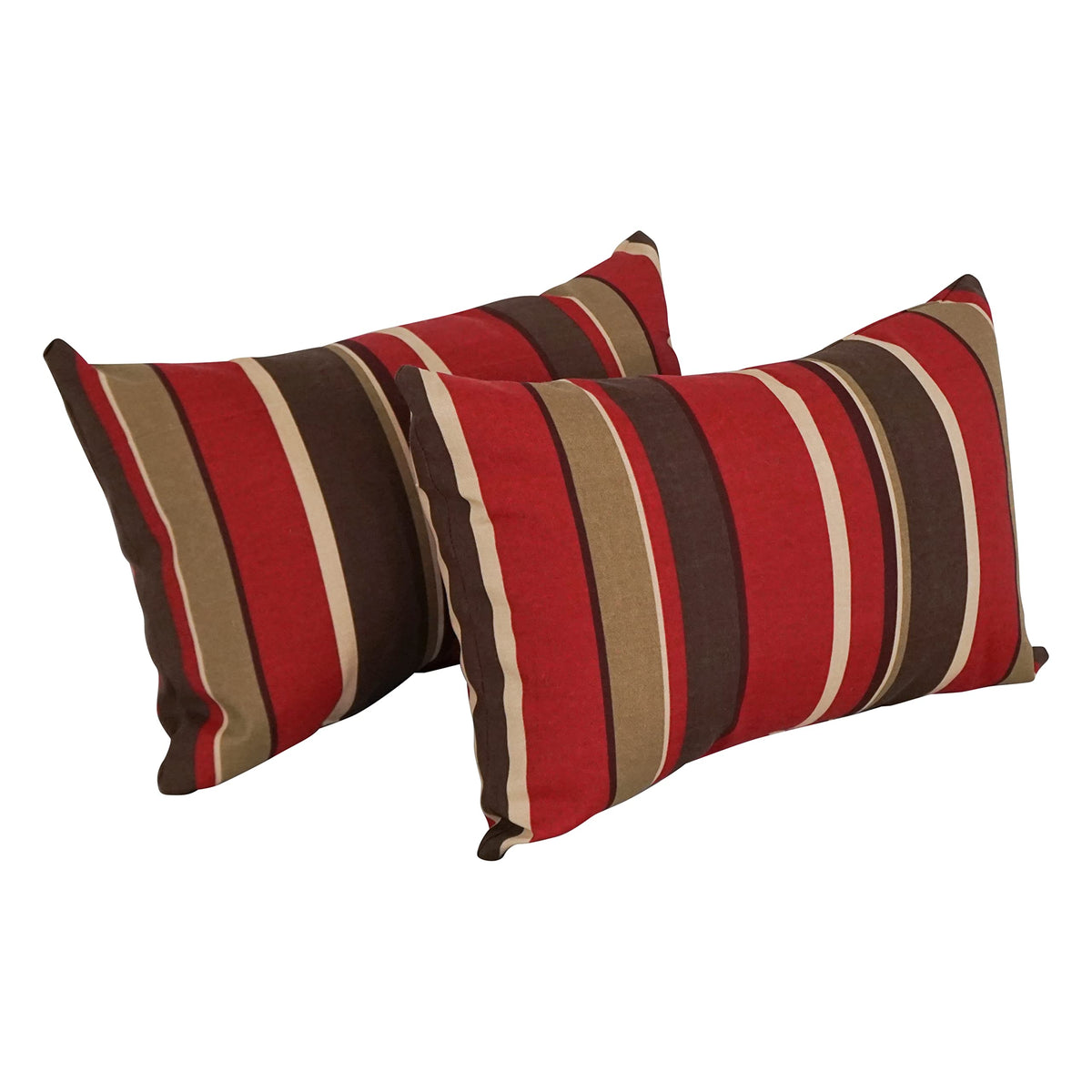 Blazing Needles 9911-S2-REO-33 Outdoor Throw Pillows (Set of 2), 12&quot; x 20&quot;, Montserrat Sangria