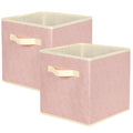 ShellKingdom Storage Bins, Foldable Fabric Storage Cubes with 3D Embossed Rose Pattern, Cloth Organizer Drawer For Closet And To