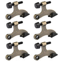 Homotek 6 Pack Hinge Pin Antique Brass Door Stopper, Adjustable Deluxe Heavy Duty Door Stopper 2-1/2'X1-3/4   , With Black Rubb