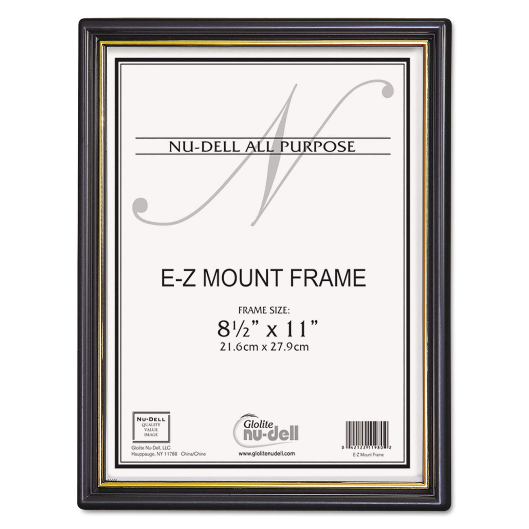 NuDell EZ Mount 8.5 x 11 in. Document Frame with Accent - Set of 18