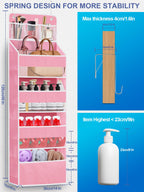 2 Pack Over Door Organizer, Behind Door Hanging Organizer With Clear Window 4 Large Capacity Pockets, Foldable Over The Door Sto