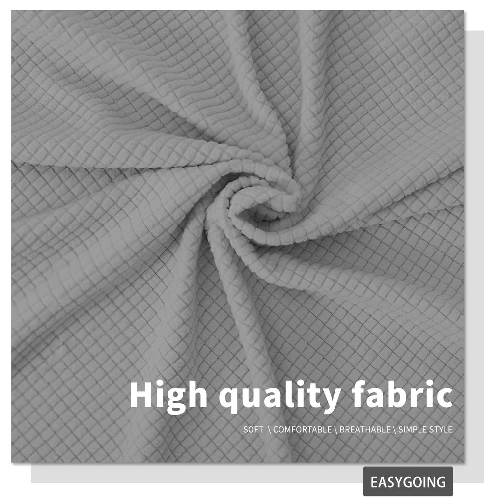 Easy-Going Stretch Bed Headboard Cover,Small Square Jacquard Headboard Slipcover, Dustproof Bed Head Cover For Bedroom (Full,Lig