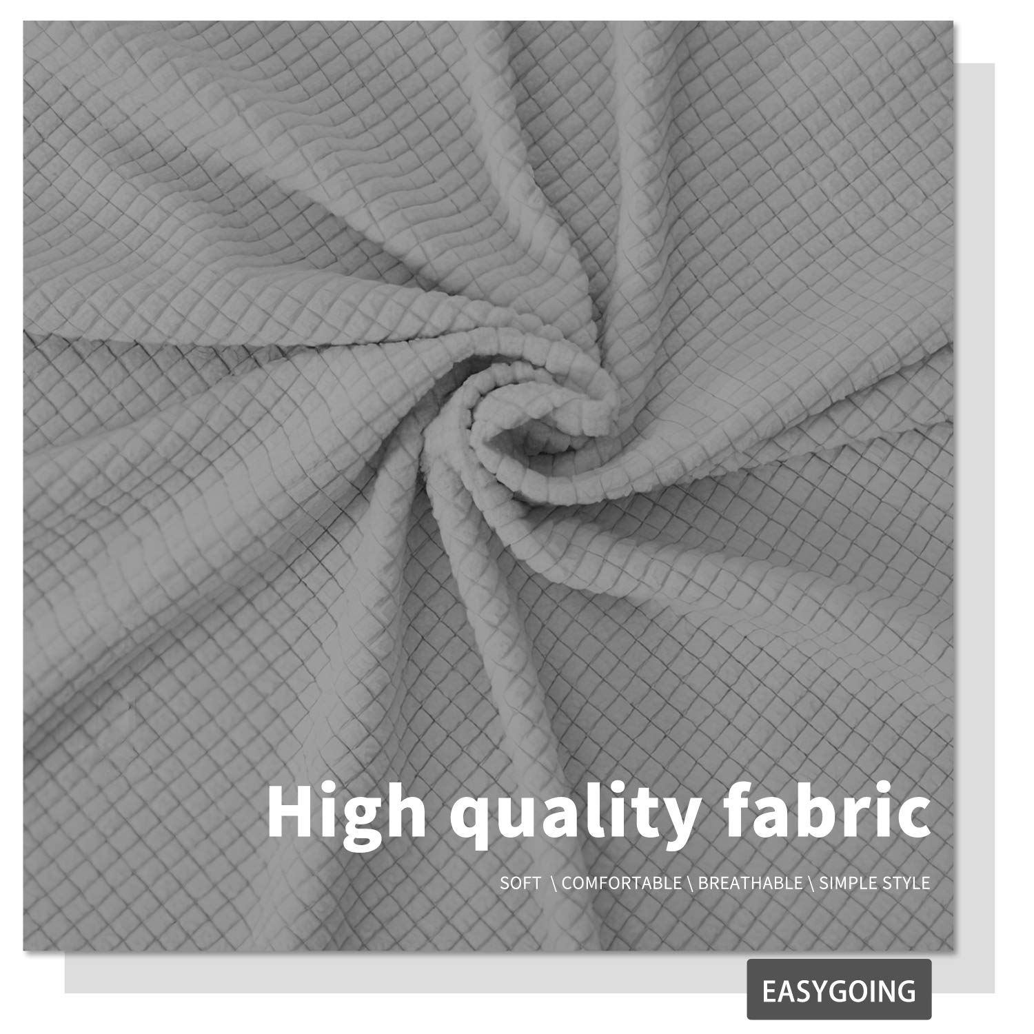 Easy-Going Stretch Bed Headboard Cover,Small Square Jacquard Headboard Slipcover, Dustproof Bed Head Cover For Bedroom (Full,Lig